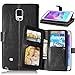 Produktbild UBMSA-Neue Luxus-Leder-Mappen-Schlag-Standplatz-Fall-Abdeckung Taschen and Schalen f¨¹r Samsung Galaxy Note 3 [Eingebaute 9 Kreditkarten Slots]