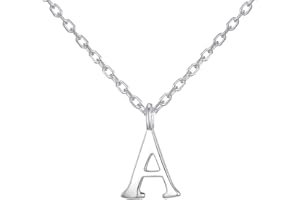 Philip Jones Sterling Silver Initial Necklaces Letter A to Z