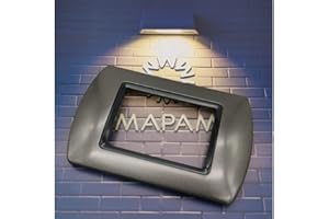 TOT ELECTRIC Placche compatibili su supporti per Bticino Living International e Light 3 4 7 posti moduli vari colori (4 posti, Grigio Scuro)