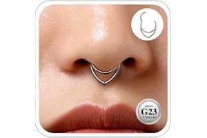 ESHIONER G23 Titan Smycken Piercing Snäcka Propeller Ring Skiljevägg Rook Tragus Piercing Ring Näsa Hypoallergen Segment Hing