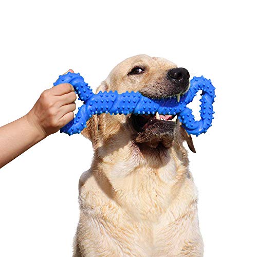 LANYUKEJI Giochi da Masticare Resistenti per Cani Grandi 13 Pollice Forma dell'osso Giocattoli per Cani con Design Convesso duri Giochi interattivi per per Cani Piccoli e Grandi