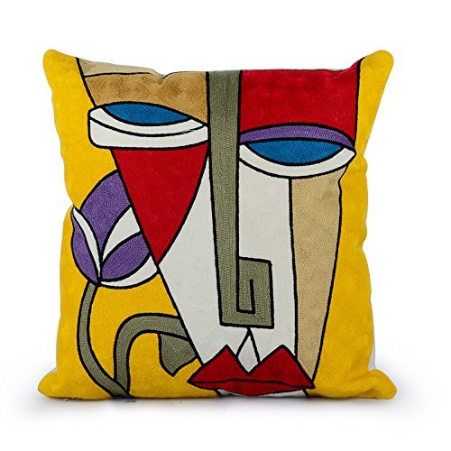 Top Finel 4er Set Luxus Leinen Baumwolle Kissenbezug Dekokissen Kissenhülle Kissen Quadrat Fahne Picasso, 45x45cm, Serie - 2