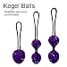 Produktbild XSEXO Kegel Gymnastikball, Silikon Vaginal Koro Balls für Beckenbodenübungen und Blasenkontrolle, Kegel Weights Balls Toning Trainingsset für Damen, 3er Set (Lila)