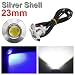 Produktbild mark8shop 23 mm Auto Eagle Eye LED-Tagfahrlicht Nebel Standlicht DC12 V Silber Muschel
