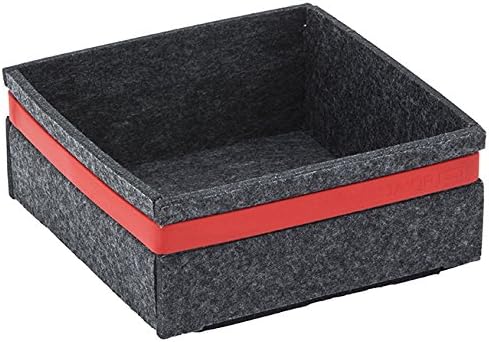 Cubics Taormina Cubi Soft Synthetic Felt Charcoal with Red Silicone Band 543544