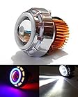 AutoStark Projector Lamp Led Headlight Lens Projector (High Beam, Low Beam, Flasher Function (Blue,Red and White) for All Types Scooty Jupiter, Activa i, Ray Z, Rodeo RZ, Wego, DIO, Duro,Access 125