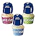 Produktbild vorgeschnittenen Happy Birthday Fußball Shirts – Essbare Cupcake Topper/Kuchen Dekorationen Chelsea Farben (12 Stück)