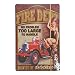 Produktbild 66retro Fire Dept, kein Problem zu groß, um Griff, Vintage Retro Metall blechschild, Wand Deko Schild, 20 cm x 30 cm