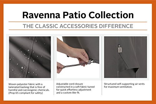 Classic Accessories 55-147-015101-EC Ravenna Runde Feuerstellen-Abdeckung, Klein, Taupe - 3