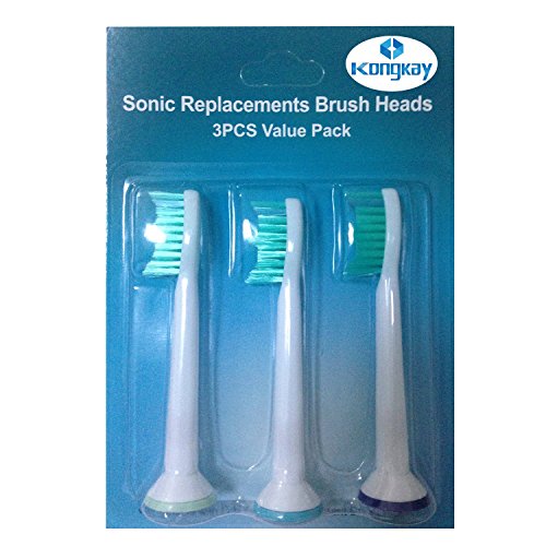 Preisvergleich Produktbild KongKay Ersatz-Zahnbürstenköpfe für Philips Sonicare HX6013 Pro Results, 3 Stück