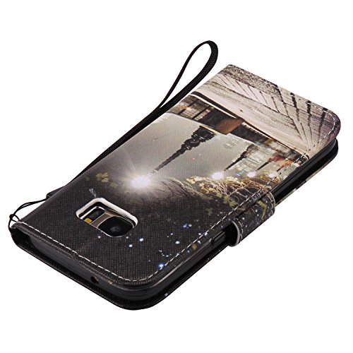 Feeltech Samsung Galaxy S7 Hülle PU-Leder und Brieftasche Bunte Muster Fall mit Magnetverschluss, Hybrid-Kickstand mit Stand-Funktion, schlagen Sie schützende weiche TPU Stoßstangenabdeckung und Kreditkartenhalter für Samsung Galaxy S7 Handgelenk Bügel-Buch-Art-Geldbeutel-Tasche mit 2 In 1 Berühren Sie Stift – London - 8