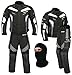 Produktbild PROFIRST Wasserdichtes Motorrad Klage Gewebe (Jacke + Hose + Balaclava) Motorrad CE gepanzerte Kleidung für alle Wetter - 6 Packs Entwurf (Grau/Grey, Large)