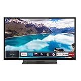Toshiba 24WL3A63DB 24-Inch HD Ready Smart TV with Freeview Play - Black/Silver (2019 Model)