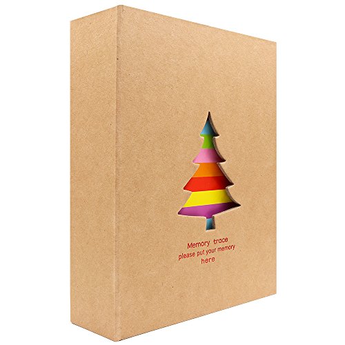 Ablus Store 200 Album Photo 5 Pouces pour Fujifilm Instax Wide 200, Wide 210, Wide 300, FP100C, FP 3000B (200 Poches, Sapin de Noël)