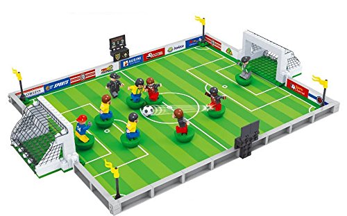 Preisvergleich Produktbild Brigamo Bausteine Fußball Stadion inkl. Fußballspieler Minifiguren