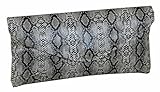  Taschentrend Medussa - stylischer LongFormat Python-Look Clutch Abendtasche mit abnehmbarer Kette Abendmode Party Schlangen-Look 19x14x5 cm (B x H x T)
