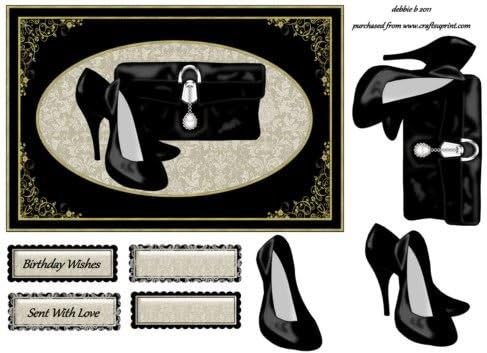 CLASSY BLACK SHOES AND CLUTCH BAG by Deborah Beatty