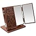 Miss Sweet Tri-Fold Makeup Mirror Handmade Can be Picture Frames (Brown) RS.8463.00