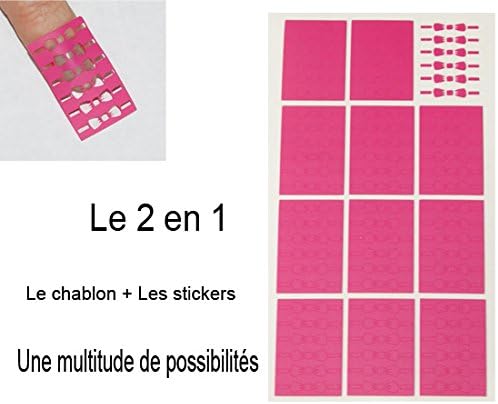 12 Stencils Adhesive Vinyl Chablon + 72 No. 2 Candy Pink Bows Fuchsia Nail Art Stickers Manicure, UV Resin Gel Nail Mounting