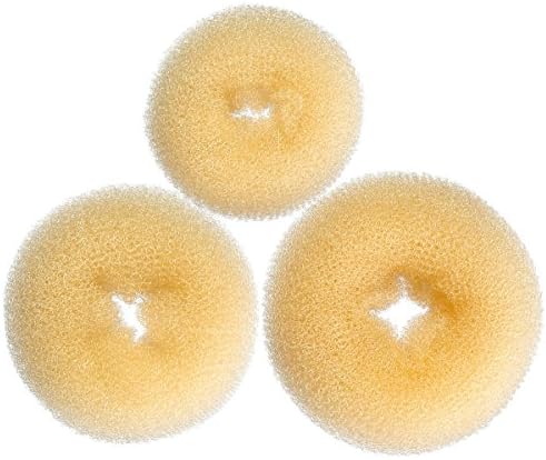 Wleec Beauty 3 Pieces Hair Donut Bun Maker, Large Medium Small Each One (Blonde)