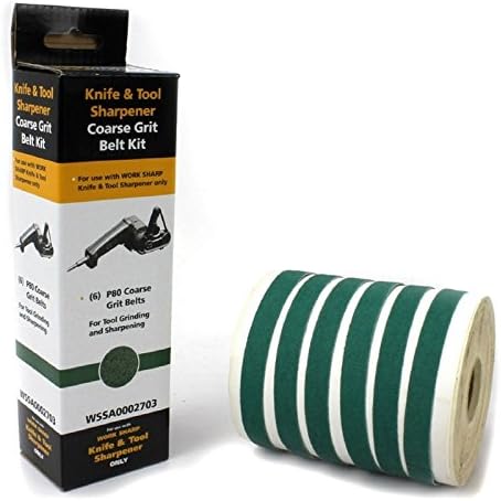 WS2703. PACK 6 COURROIES GRAINS 80 POUR AIGUISEUR ÉLECTRIQUE WORKSHARP