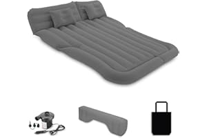 Ergocar Colchon Coche Portátil Bomba de Aire Eléctrica SUV MPV Plegable Doble Cama Colchones de Aire para Coche Camping para Viajes al Aire Libre, Piscina, Playa