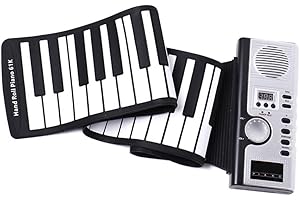 Venus valink 61/88 Key Hand Roll Piano, Portable Electronic Hand Roll Piano Keyboard, Flexible Roll up Keyboard Silicone Piano for AdultsKids Children