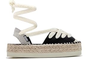 B&W Break&Walk Alpargatas de Verano Mujer - Sandalias Verano de Yute con cuña para Mujer y niña