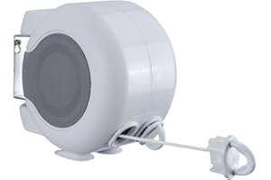 Metaltex 30 m Retractable Clothes Line, White, 30m