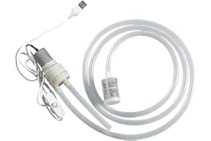 perfk Pompa di auto -innesco di sifone elettrico, pompa di trasferimento di vino, compatta, facile da usare, portatile, per bevande da vino domestica, 2m Tubo