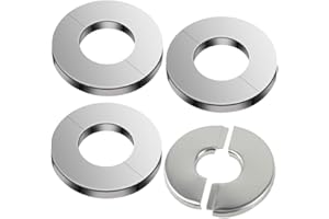SEIWEI Flange divise da parete autoadesive, copertura per tubi in acciaio inox, piastra rotonda per rubinetto per doccia con diametro esterno di 60 mm, stufe da cucina, tubi del WC