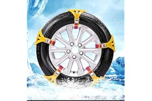 MASO Snow Chains 8Pcs Anti-Skid Snow Chains for Tyres Portable Easy to Mount Emergency Traction Car Snow Tyre Chains Universal for Tyres Width 165-285mm