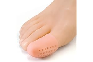 Welnove [10x protège orteils, Capuchon Orteils, Protection Orteil Silicone, Respirants Capuchons Pour Gros Orteils Pour Les Maïs, Les Cloques, Les Ongles Manquants Ou Incarnés (Beige)
