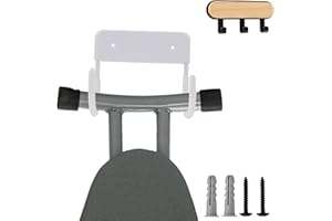 TONINT Ironing Board Hanger Wall Mounted,Ironing Board Hook,Metal Ironing Board Holder,Strong Ironing Board Storage Wall Bracket for Small and Large Ironing Board Organize with a Coat Hook