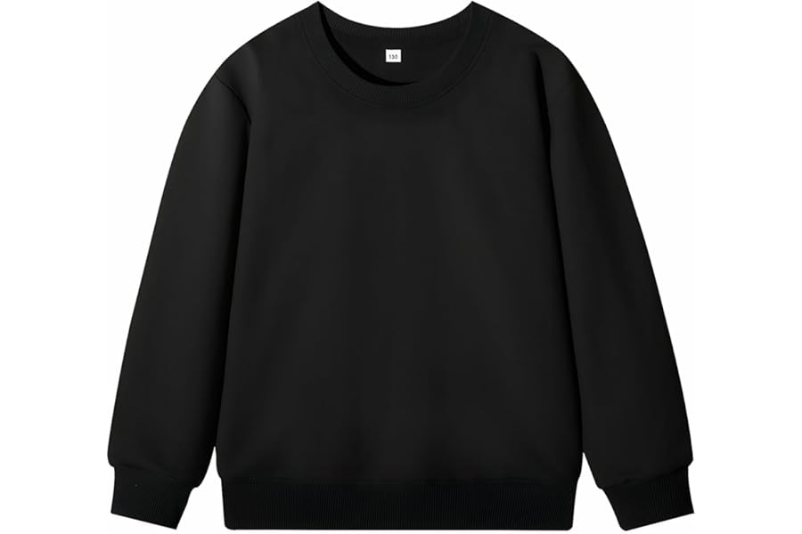 Yufennie Kids Classic Sweatshirts | School Uniform Jumper Pullover, Long Sleeve Top for Boys & Girls