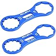 YAEOSNSI 2 Pcs Bicycle Front Fork Tool Bicycle Front Fork Cap Wrench Removal Tool Bike Fork Repair Tools Bicycle 8T 12T Repair Wrench for Mountain Bike Blue