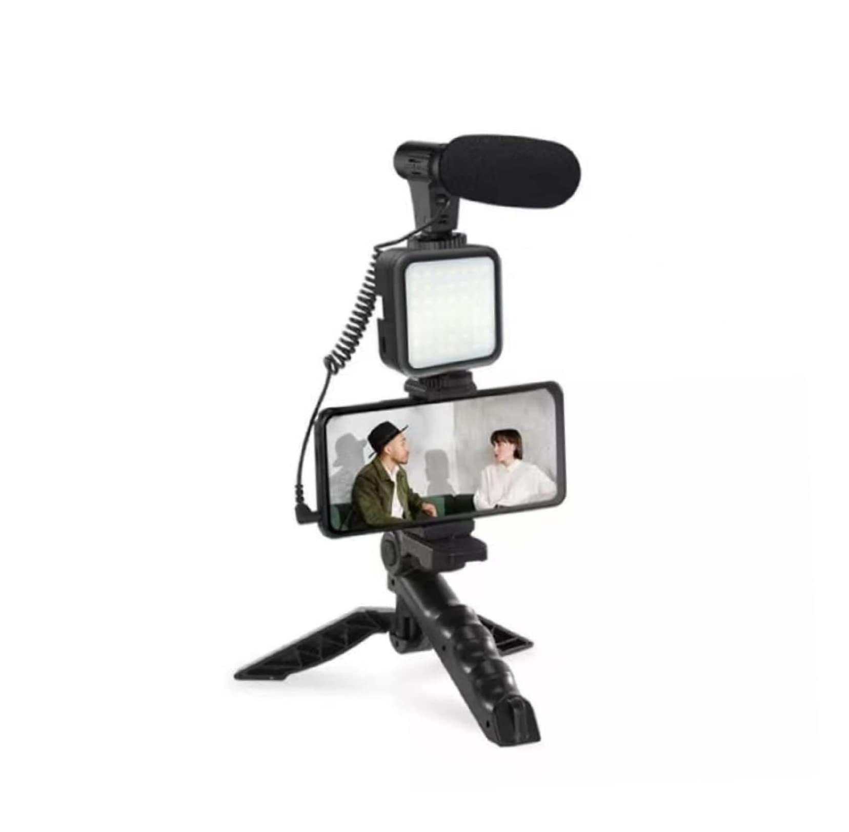 Amazm Vlogging Kit for Video Making - Complete Set with Ring Light, Tripod, and Phone Stand - Perfect for YouTube Content Creators and Aspiring Vloggers