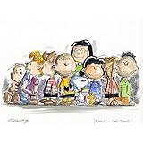 Original Feder und Aquarell auf Aquarellkarton: Peanuts The Gang/ 30 x 40 cm cm