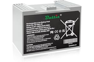 BATTIZ Batería de Iones de Litio para iRobot Roomba i7 i3 i4 e5 Serie Aspiradora,14.4V 2200mAh Modelo Original ABL-D1,ABL-D2 ABL-D2A(Gris)