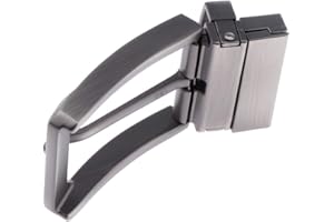 SGerste Klasyczna dwustronna męska trwała klamra do paska ze stopu metalu antyczny pojedynczy ząb, szary