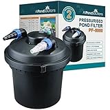 All Pond Solutions Koi Fish Pond Pressurised Filter and UV Steriliser Light for Ponds, 8000 Litre