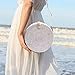 Produktbild iBaste Rattan Tasche Rund Korbtasche Strandtasche Umhängetasche Sommer Strand Handtasche Durchmesser 20cm