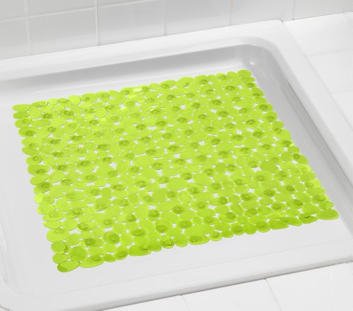 WENKO 20273100 Duscheinlage Paradise Green – Rutschstopp, Saugnäpfe, Kunststoff, Grün - 2