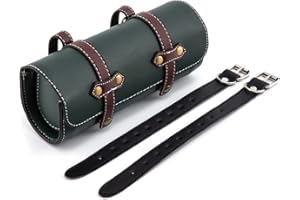 APEBAZY Sac de rangement tendance universel pour moto - En cuir synthétique - Étanche - Noir - Avec 2 sangles