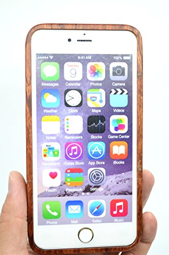 RoseFlower   iPhone 6 Plus 5 5       Funda de Madera - Br  jula de palo de rosa - Natural Hecha a mano de Bamb     Madera Carcasa Case Cover con GRATIS Protector de Pantalla para tu Smartphone