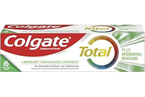 Colgate Pasta do zębów Total Plus środek do czyszczenia międzyzębowego 75 ml – pasta do zębów przeciw próchnicy, płytce nazębnej. Czyści przestrzenie międzyzębowe