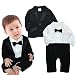 Healthy Clubs 2pcs Baby Boy Party Blazer Coat Romper Bodysuit Set