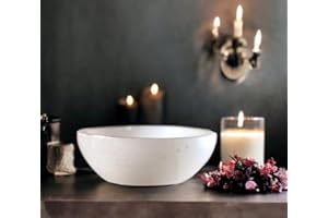 VINGARDIUM LEVIOSA Crystal Selenite Charging Round Shape Handmade Bowl Alter Cleansing Spiritual Energy Healing Plate Charge White Dish Meditation Tumbles Creative Dish Jewelry Storage Decoration or Gift