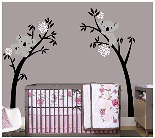 BDECOLL Wandtattoo Baum/Koala-Baum-Wandsticker/Baum Cartoon Tiere Koala Wandaufkleber/Babyzimmer Kinderzimmer Entfernbare Wandtattoos(Black branch White flower) BDECOLL Wandtattoo Baum/Koala-Baum-Wandsticker/Baum Cartoon Tiere Koala Wandaufkleber/Babyzimmer Kinderzimmer Entfernbare Wandtattoos(Black branch White flower)
