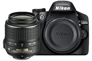 Nikon D3200 SLR numérique avec kit d'objectif VR II 18-55 mm - Noir (24,2 MP) LCD 3" (renouvelé)
